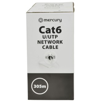 Mercury Cat6 U/UTP Network Cable 305m Grey