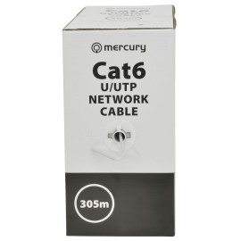 Mercury Cat6 U/UTP Network Cable 305m Grey