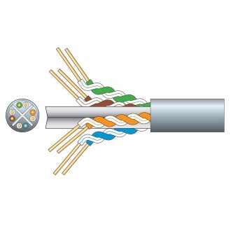 Mercury Cat6 U/UTP Network Cable 305m Grey