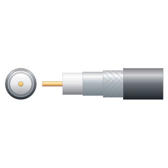 Mercury Eco RG6 Foamed PE Coaxial Cable with Aluminum Braid - 100m Black