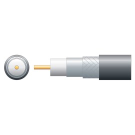 Mercury Eco RG6 Foamed PE Coaxial Cable with Aluminum Braid - 100m Black