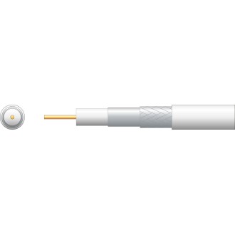 Mercury Eco RG6 Foamed PE Coaxial Cable with Aluminum Braid - 100m White