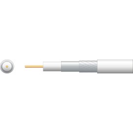 Mercury Eco RG6 Foamed PE Coaxial Cable with Aluminum Braid - 100m White