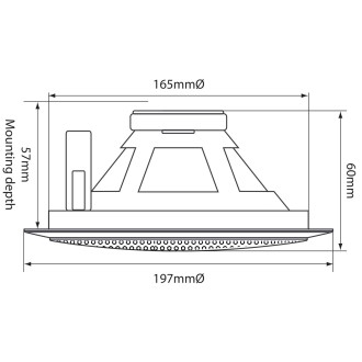 Adastra Metal Quick Fit 100V Ceiling Speaker 5.25in 6W