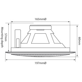 Adastra Metal Quick Fit 100V Ceiling Speaker 5.25in 6W