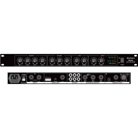 Adastra ML432 mic/line rack mixer