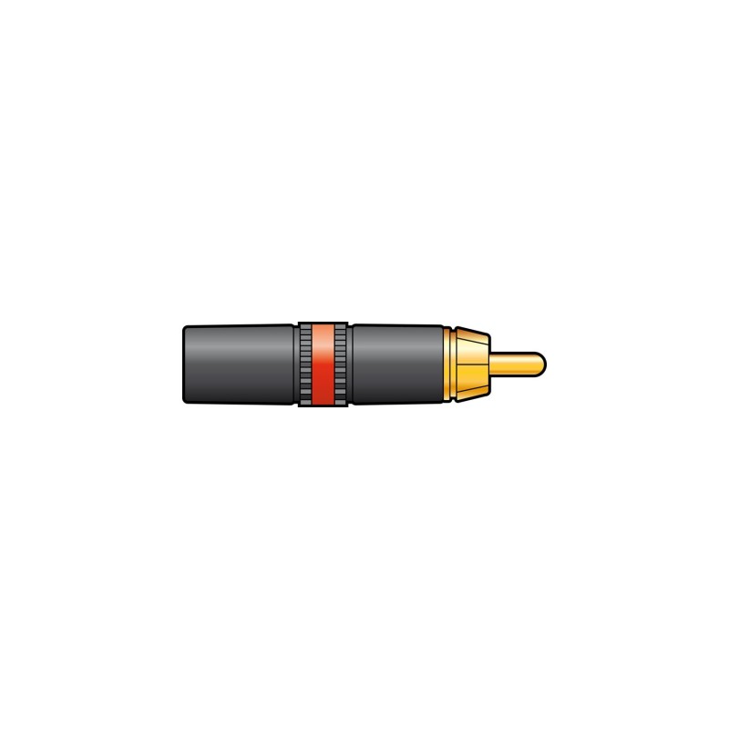 Neutrik NEUTRIK® NYS373-2, RCA phono plug - red ID band