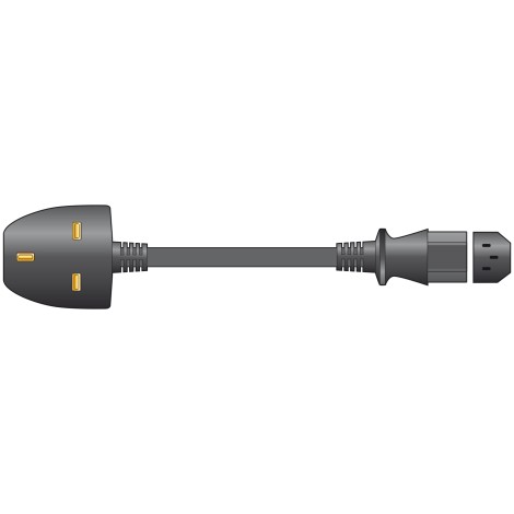 Mercury UK Plug to IEC Power Lead Black 5.0m