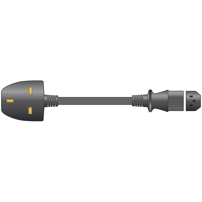 Mercury UK Plug to IEC Power Lead Black 5.0m