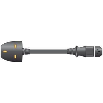 Mercury UK Plug to IEC Power Lead Black 5.0m