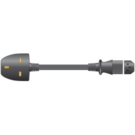 Mercury UK Plug to IEC Power Lead Black 5.0m