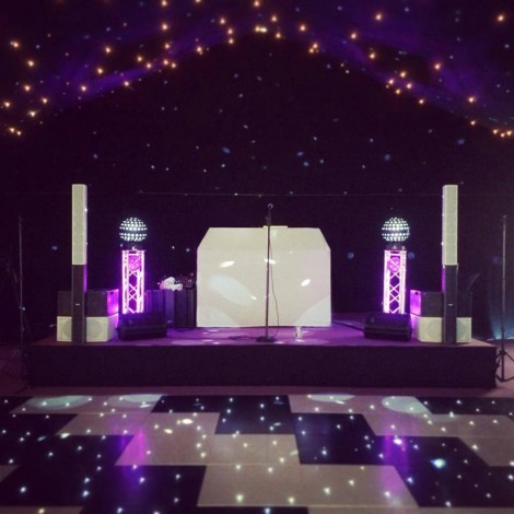 LEDJ Black Starlit Dance Floor System 30ft x 30ft