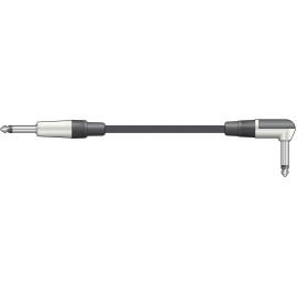 Chord Classic Braided Right Angled Guitar Lead Black 6.0m
