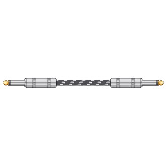Chord Classic Braided Guitar Lead Black/White 6.0m