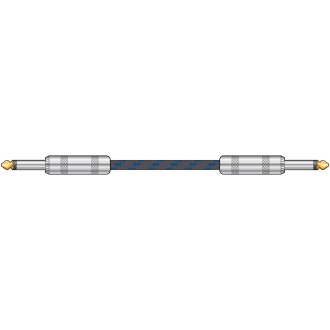 Chord Classic Braided Guitar Lead Black/Blue 6.0m