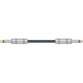 Chord Classic Braided Guitar Lead Black/Blue 6.0m