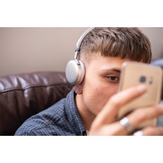 Avlink Metallic Bluetooth Headphones  Silver
