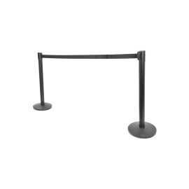 Citronic Retractable Crowd Control Barriers - Set of 2 Powder Black