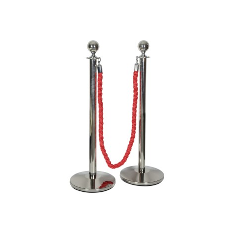Citronic VIP Queue Barrier Posts and Rope Set