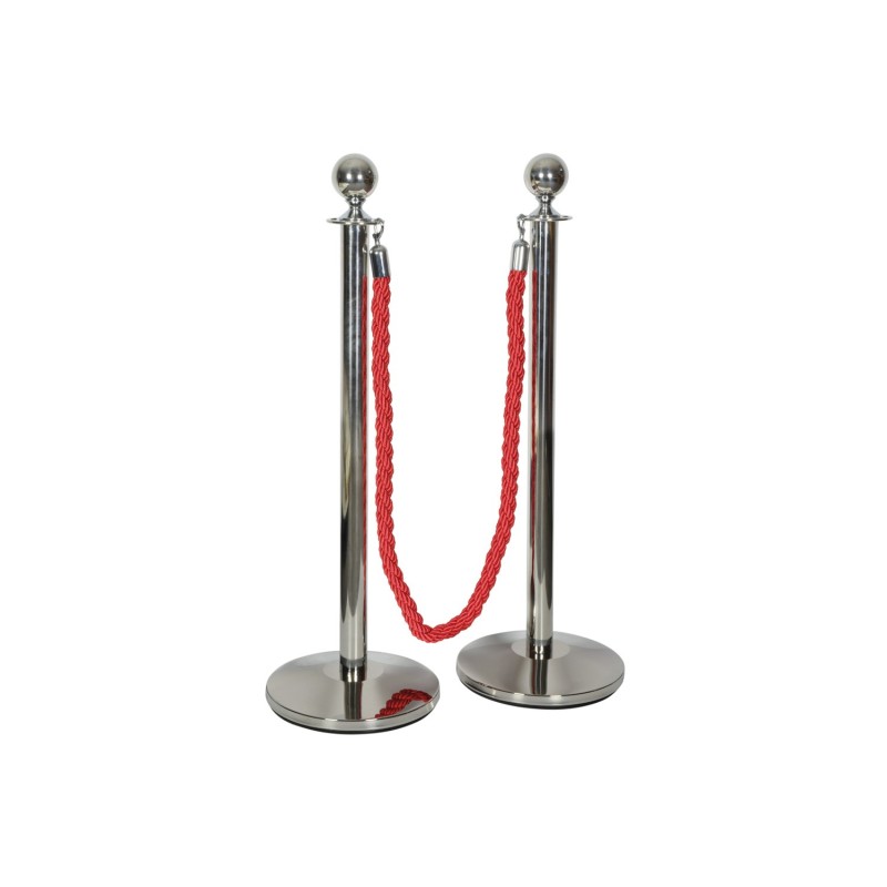 Citronic VIP Queue Barrier Posts and Rope Set