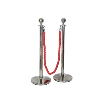 Citronic VIP Queue Barrier Posts and Rope Set