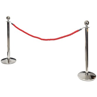 Citronic VIP Queue Barrier Posts and Rope Set