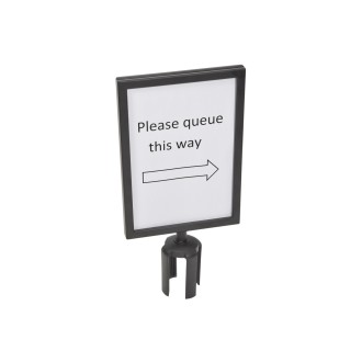 Citronic A4 Portrait Sign Holder Powder Black Finish