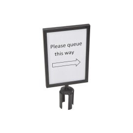 Citronic A4 Portrait Sign Holder Powder Black Finish