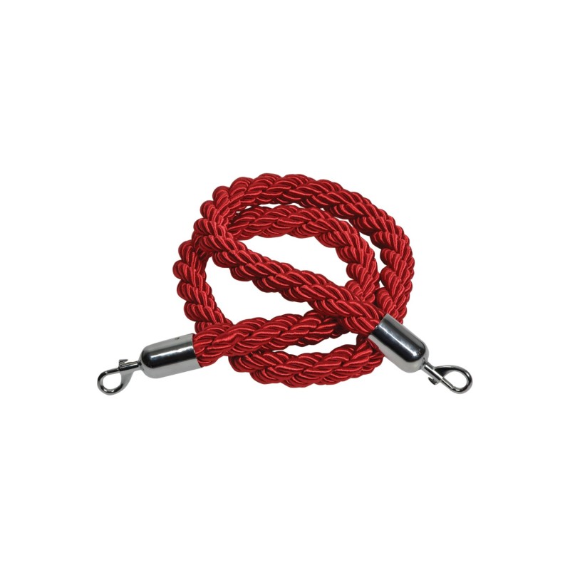 Citronic Twisted Red Security Rope with Hooks 1.5m