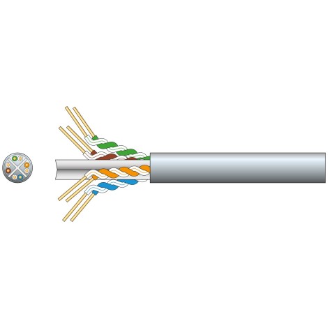 Mercury Cat6 U/UTP Network Cable 100m Grey