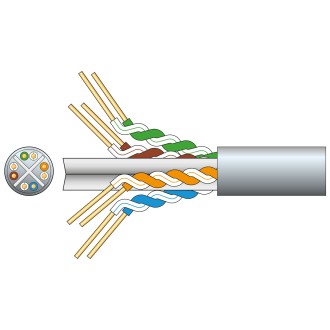 Mercury Cat6 U/UTP Network Cable 100m Grey