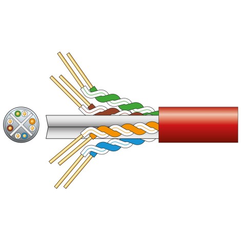 Mercury Cat6 U/UTP Network Cable 305m Red