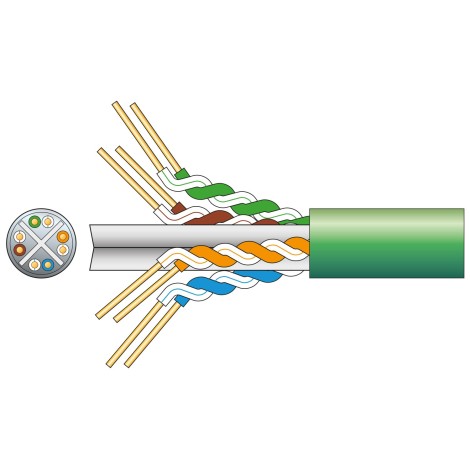 Mercury Cat6 U/UTP Network Cable 305m Green