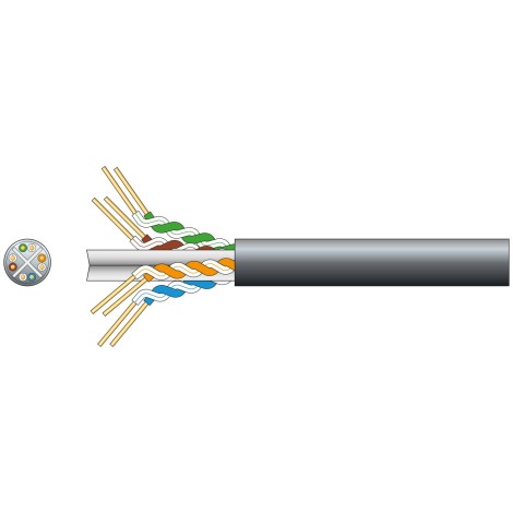 Mercury Cat6 U/UTP Outdoor Network Cable 305m Black
