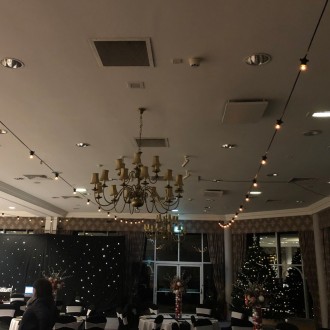 25m BC Festoon, 1m Spacing with 16A Plug and Socket