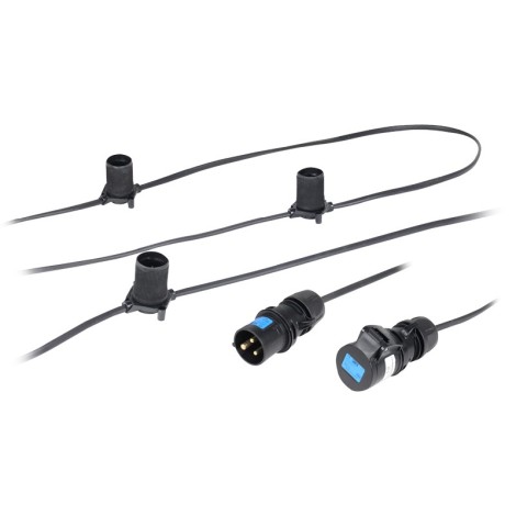 50m BC Festoon, 1m Spacing with 16A Plug and Socket
