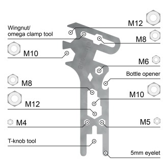 Wingnut Spanner Multi-tool