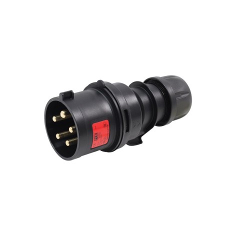 32A 415V 3P+N+E Black Plug (025-6xs)