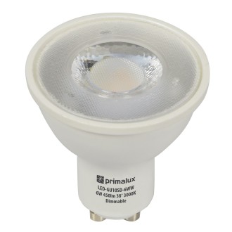 Primalux GU10 LED Bulb 6W 450lm 38° 3000K Dimmable