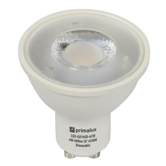 Primalux GU10 LED Bulb 6W 480lm 38° 6500K Dimmable