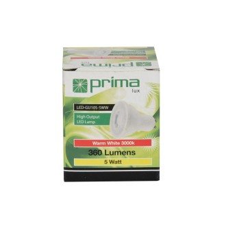 Primalux GU10 LED Bulb 5W 420lm 38° 3000K