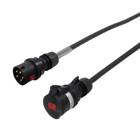 15m 32A Male - 32A Female 3PH 6mm 5C Cable