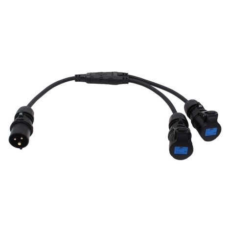 Moulded Y Split - 2.5mm 16A Connectors