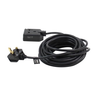1 Gang 5m 13A HD Mains Extension Lead, Black (EXS1315B)