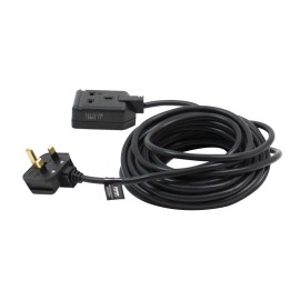 1 Gang 5m 13A HD Mains Extension Lead, Black (EXS1315B)