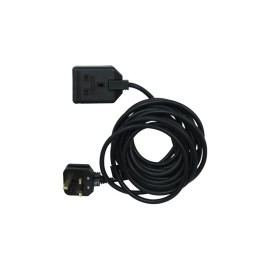 1 Gang 5m 13A HD Mains Extension Lead, Black (EXS1315B)