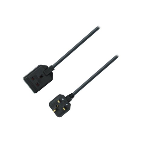1 Gang 10m 13A HD Mains Extension Lead, Black (EXS13110B)