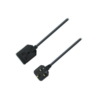 1 Gang 10m 13A HD Mains Extension Lead, Black (EXS13110B)