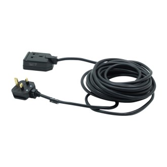 1 Gang 10m 13A HD Mains Extension Lead, Black (EXS13110B)