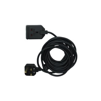 1 Gang 10m 13A HD Mains Extension Lead, Black (EXS13110B)
